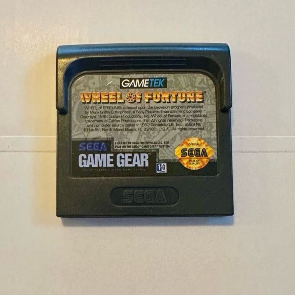 Wheel of Fortune Sega Game Gear 1992 Gametek in great working condition